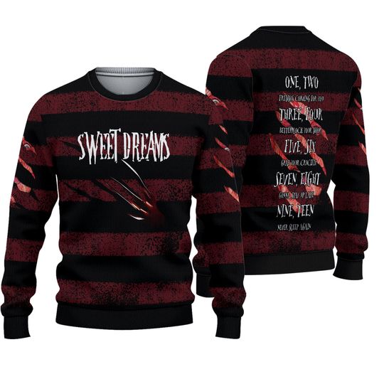 Discover Freddy Krueger Horror Movie Sweater