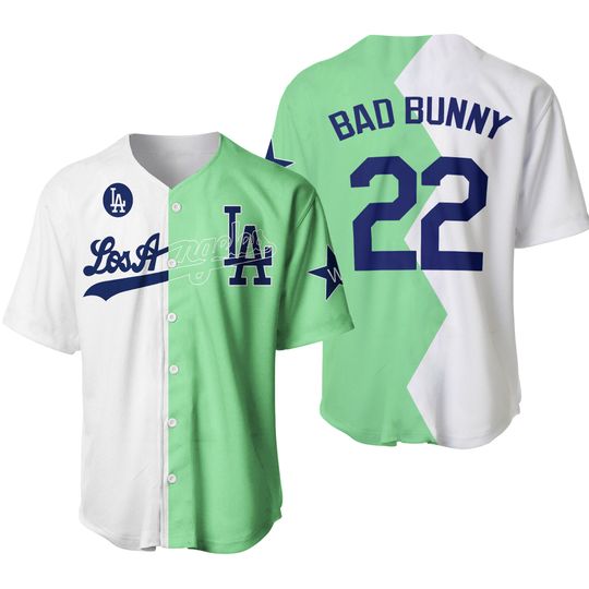 Discover Green Bad Bunny Baseball Jersey
