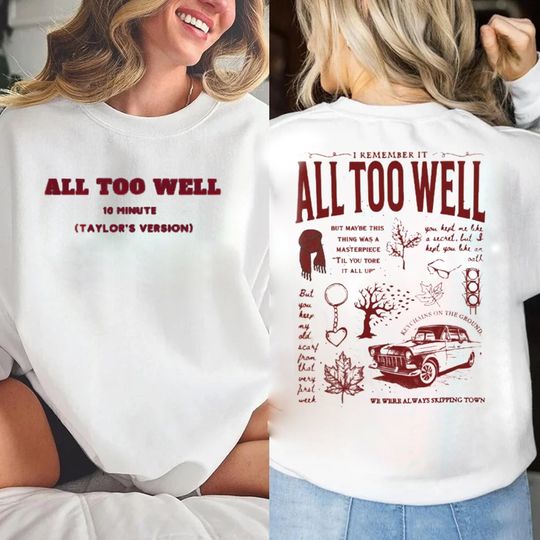 Discover All Too Well Shirt, I Remember It Sweatshirt, All Too Well