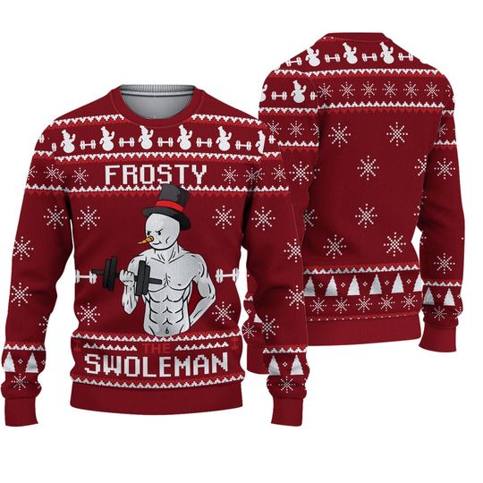 Discover Frosty Swoleman Ugly Christmas Sweater