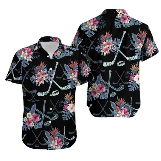 Discover Hockey Summer Vibe Tropical Aloha Hawaii Shirt