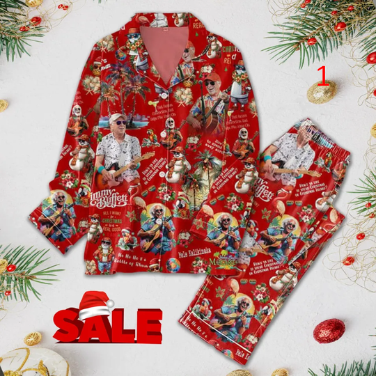 Discover Jimmy Buffett All I Want For Christmas Is A Real Good Pajamas Set