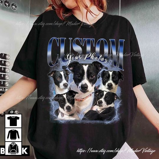 Discover Custom Your Dog's Photo Bootleg Shirt,Custom Dog Bootleg Shirt,Custom Dog Shirt