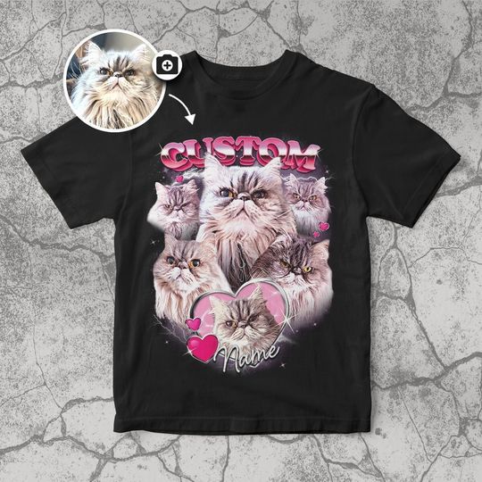Discover Custom Bootleg Rapper Shirt Using Your Image | Personalized Gift for Pets  Family