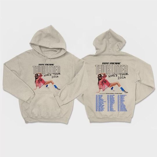 Discover Vintage Tate McRae The Think Later World Tour 2024 Tour Hoodie
