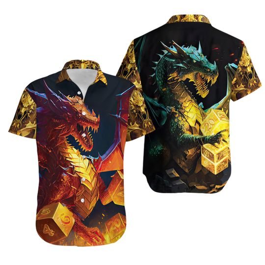 Discover DnD Dungeon and Dragon Hawaiian Shirt