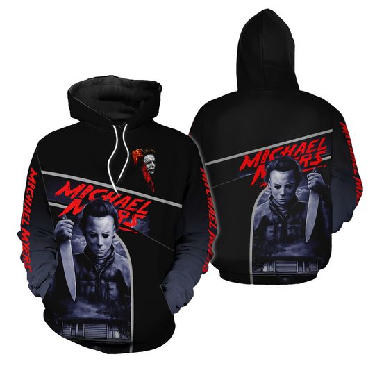 Discover Halloween Michael Myers 3D Hoodie, Horror Movie 3D Hoodie