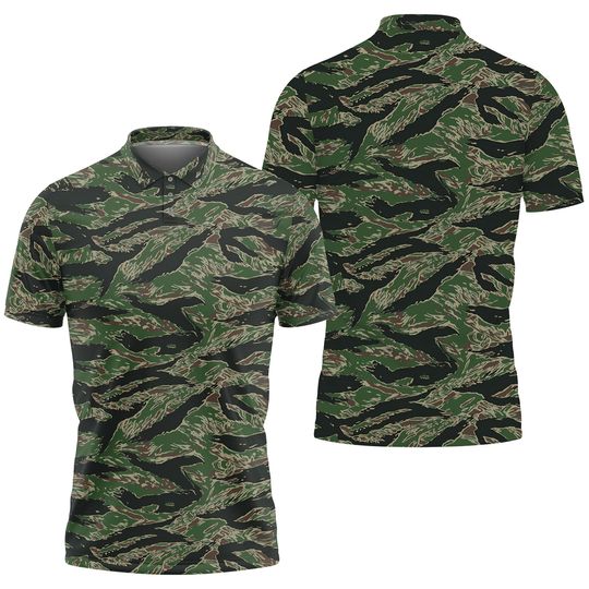 Discover Jungle Tiger Stripe Golf Polo