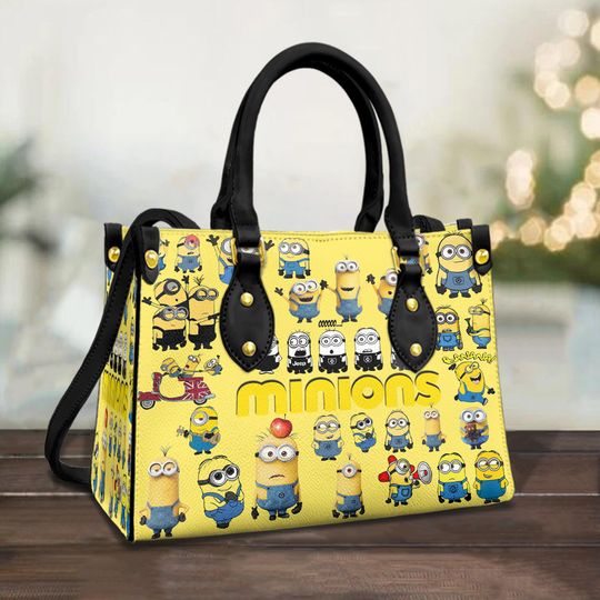 Discover Minions women Leather Handbag, Minions Bags