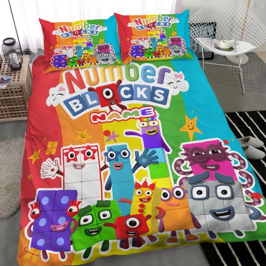 Discover Personalized Number Blocks Bedding Set