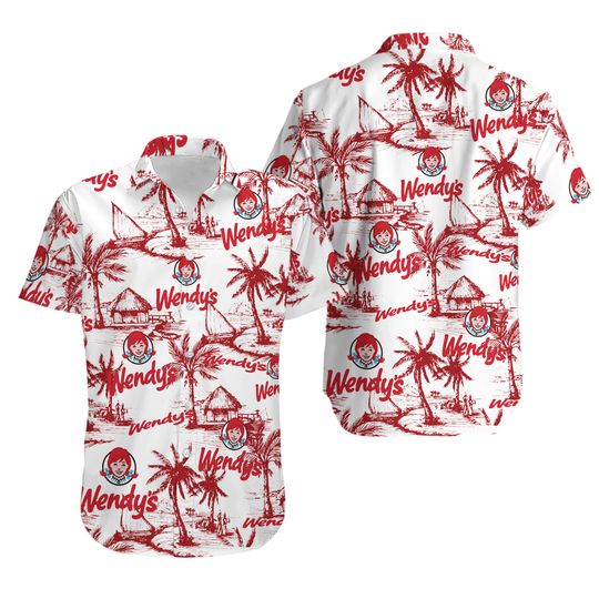 Discover Wendy's Food Tropical Flower Aloha Hawaiian Shirts