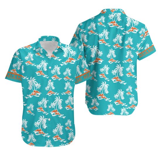 Discover Miami Hawaii Beach Button Up Shirt