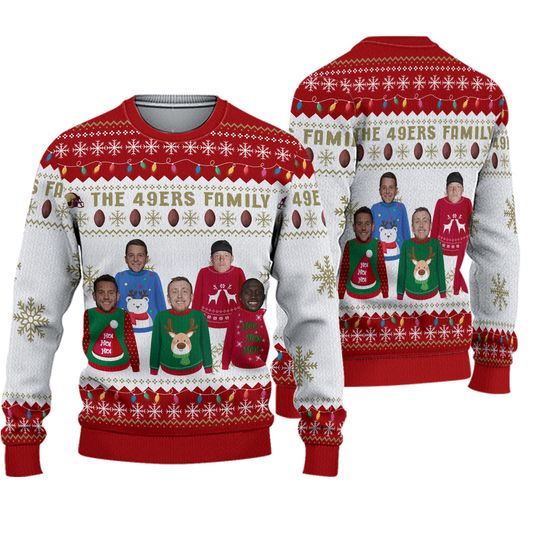 Discover Custom Name San Francisco Football Christmas Ugly Sweater