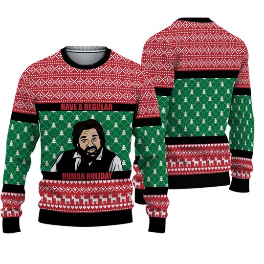 Discover Have A Regular Human Holiday Ugly Christmas 3D Sweater