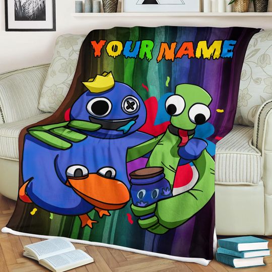 Discover Personalized Rainbow Friends Fleece Blanket