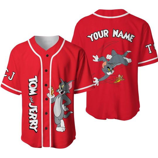 Discover Personalized Tom And Jerry Baseball Jersey