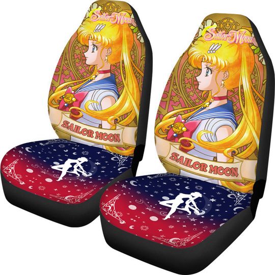 Discover Sailor Moon Car Seat Covers Set | Usagi Tsukino Car Accessories