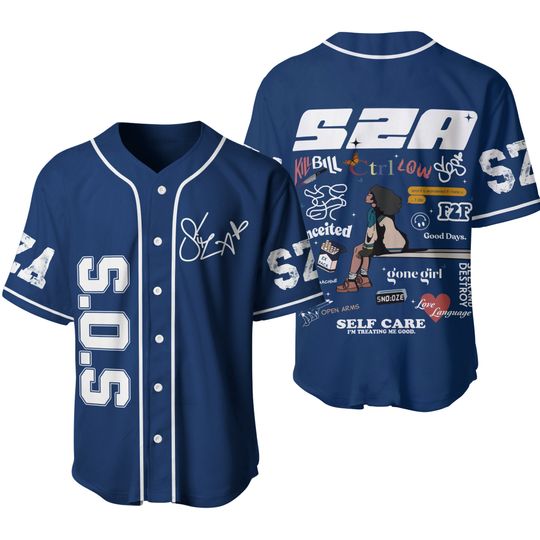 Discover SZA Baseball Jersey, Sza Sos Jersey Shirt, Music Concert