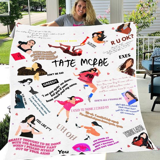 Discover Tate Mcrae Blanket, Christmas Fleece Quilt