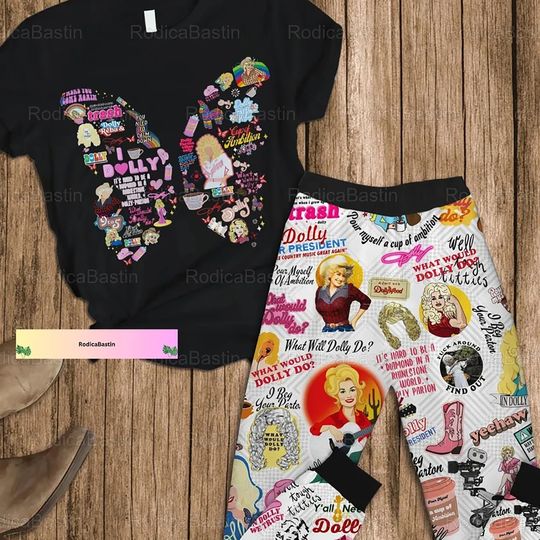 Discover Christmas Dolly Parton Pajamas Set