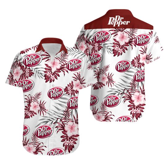 Discover Dr Pepper Tropical Flower Aloha Hawaiian Shirts