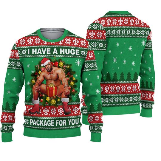 Discover I Have A Big Package For You Sweater, Barry Ugly Christmas Sweatshirt