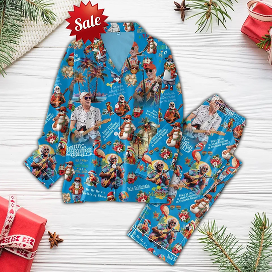 Discover Jimmy Buffett All I Want For Christmas Is A Real Good Pajamas Set