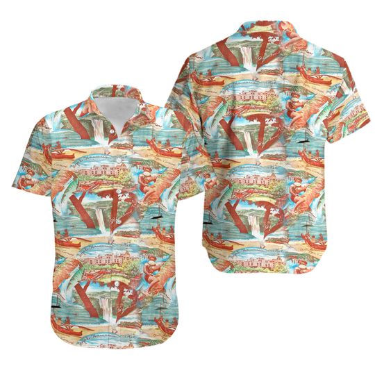 Discover Vintage 1940s Rayon Coconut Climber Photoprint Postcard Hawaiian Shirt