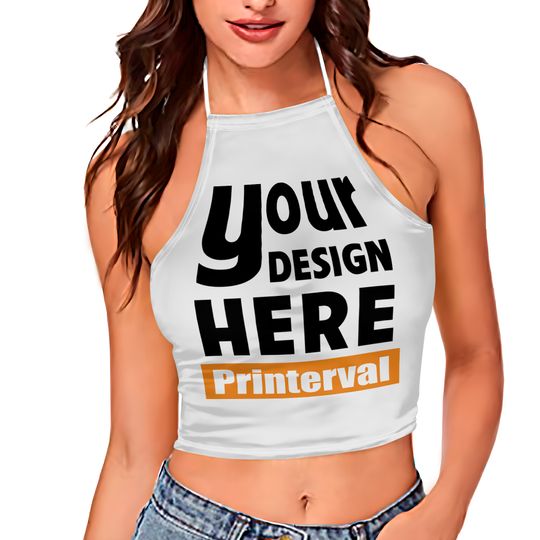 Discover Custom 3D Women's Halter Top With Backless