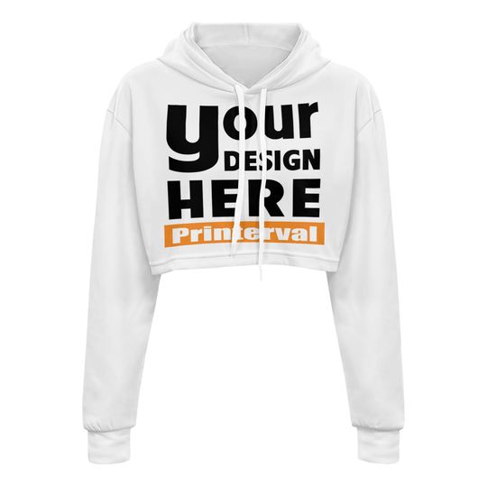 Discover Custom Women's Crop Top Hoodie