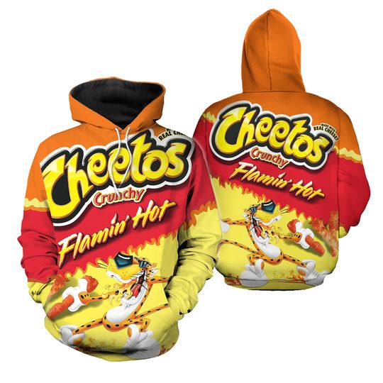 Discover Snack Cheetos Crunchy Flamin Hot Group Halloween 3D Hoodies