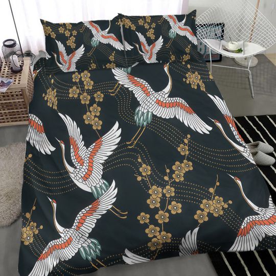 Discover Dark green oriental Bedding Set