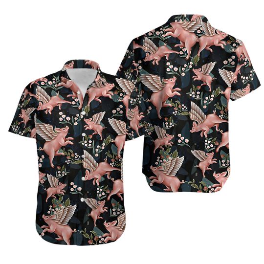 Discover Flying Pig Vintage Hawaiian Shirt