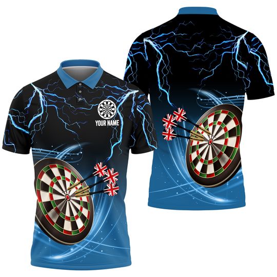 Discover Custom Name Kingdom of England Darts 3D All Over Print Polo Shirt