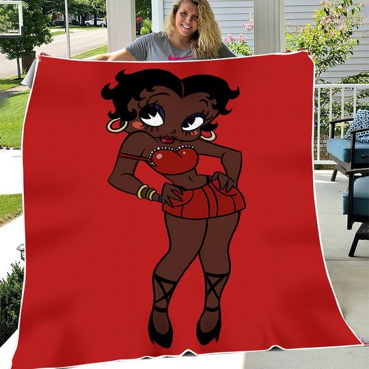 Discover Betty Boop Blanket Afro American Fleece Home Decoration Travelling