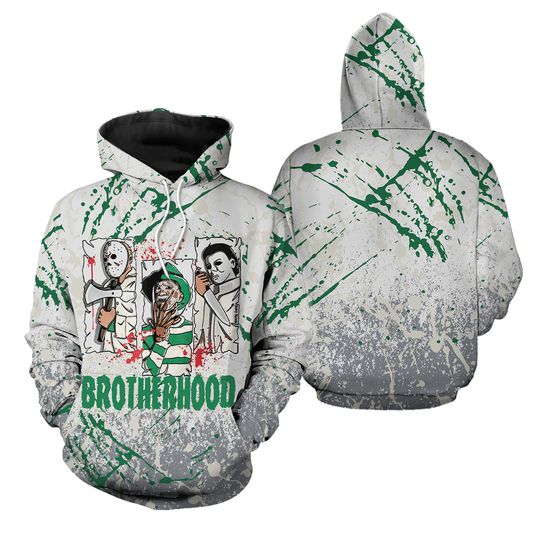 Discover Dark Brotherhood 3D Splash Hoodie Match Jordan 2 Lucky Green