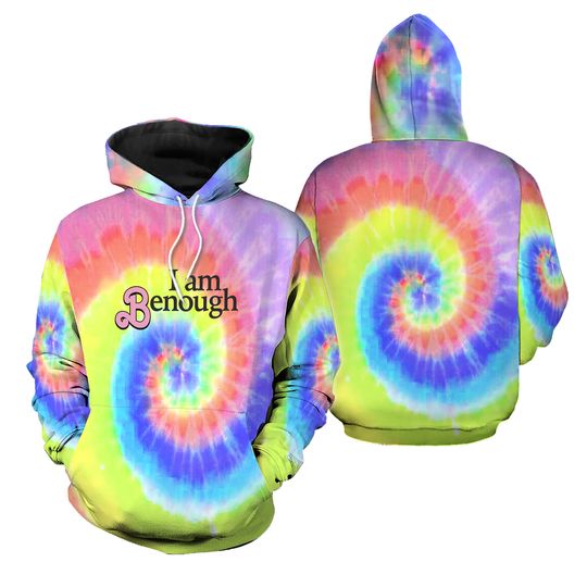 Discover PERSONALISED I Am Enough Tie Dye Hoodie