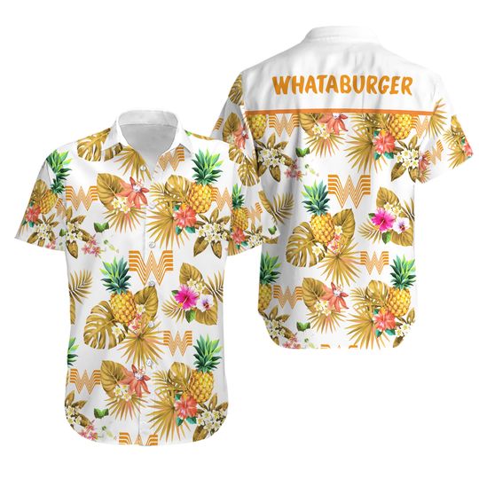 Discover Whataburger Tropical Flower Aloha Hawaiian Shirts