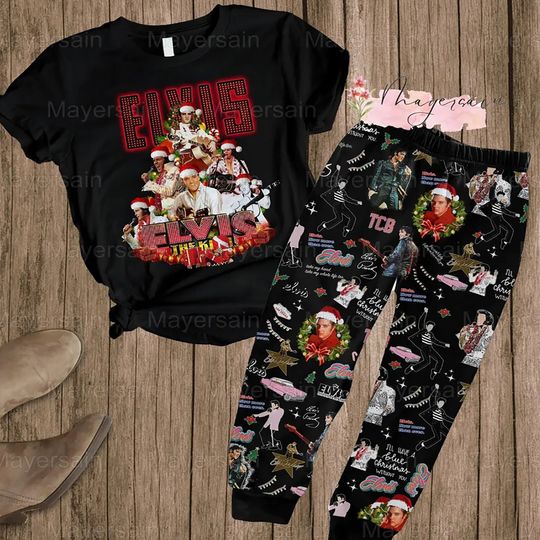 Discover Christmas Elvis Presley Pajamas Set