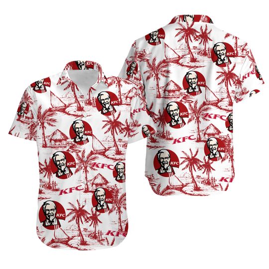 Discover KFC Food Tropical Flower Aloha Hawaiian Shirts