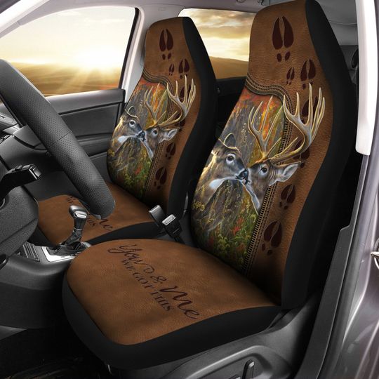 Discover Deer Couple You and Me We Got This Car Seat Covers
