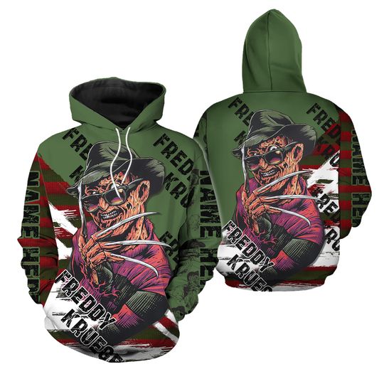 Discover Freddy Krueger Nightmare Elm Street Horror Movie Hoodie
