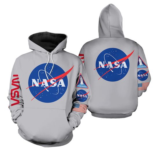 Discover NASA hoodie with sleeve prints