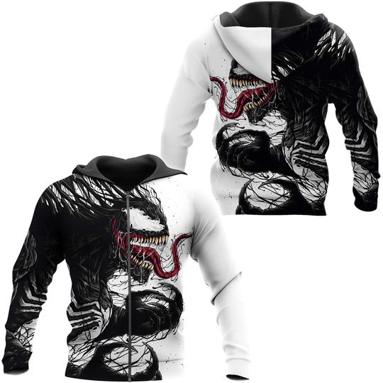 Discover Venom Hoodie, 3D Zip Hoodie