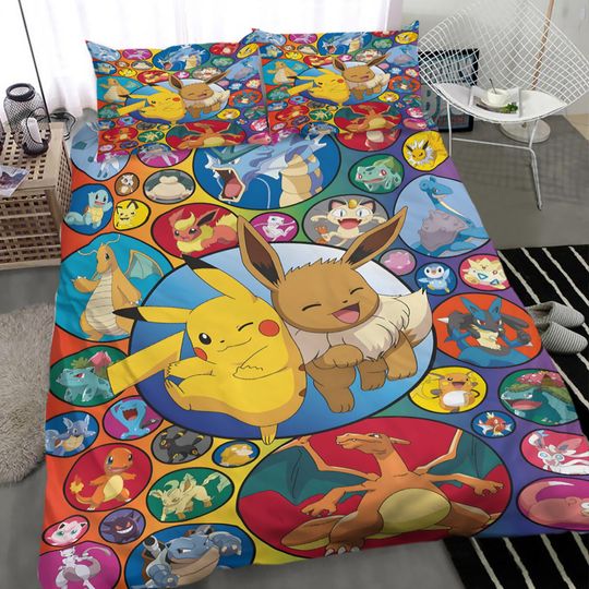 Discover Cartoon PKM Pika Bedding Set