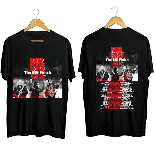 Discover Mr Big The Big Finish Tour 2024 T-Shirt