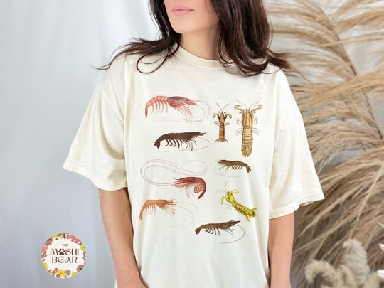 Discover Vintage Shrimp Shirt - Prawn t-shirt,  t-shirt, ocean and beach shirt