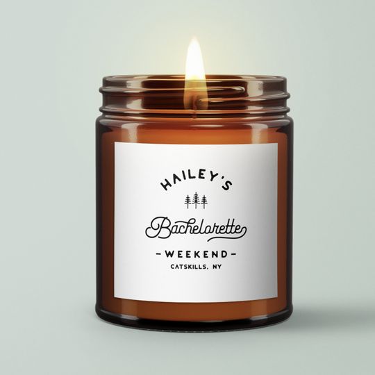 Discover Custom Bach Candle Mini | Camp Bachelorette Candle Favor | Glamping Bachelorette