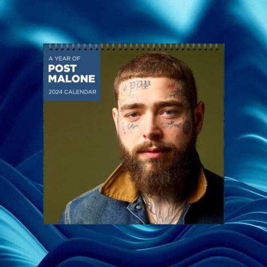Discover Celebrity Calendar, Post Malone Calendar 2024, Post Malone 2024 Wall Calendar