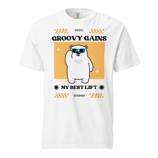 Discover Gym Lifting Pump Cover Heavy Gains Unisex heavyweight t-shirt